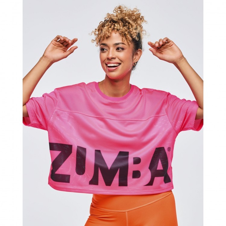 Neon Mesh Boxy Crop Top