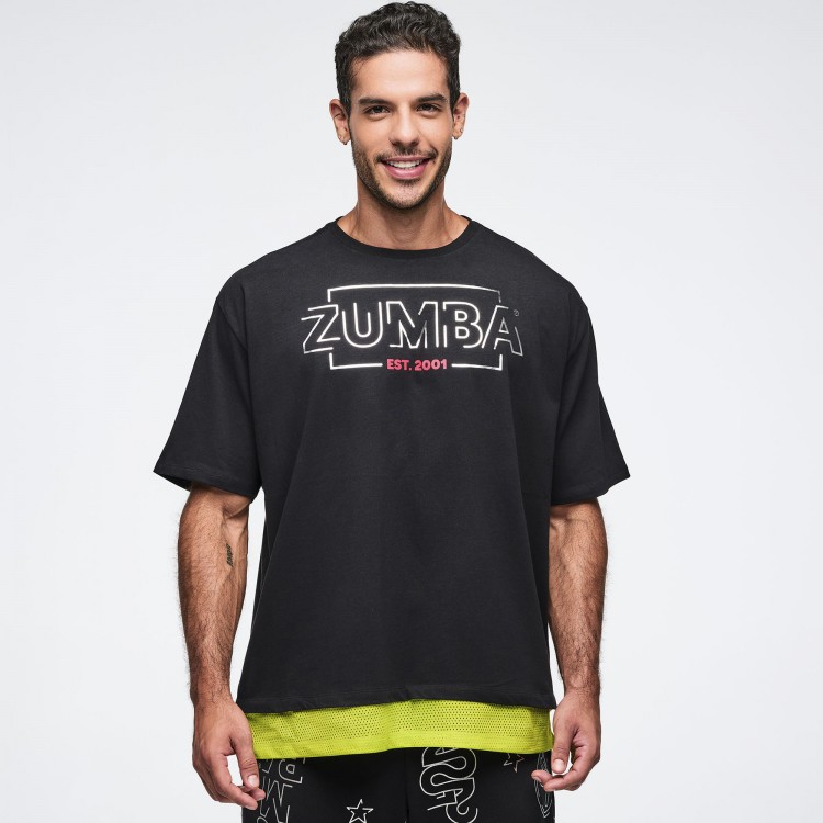 Zumba 25 Mens Tee With Double Layered Hem